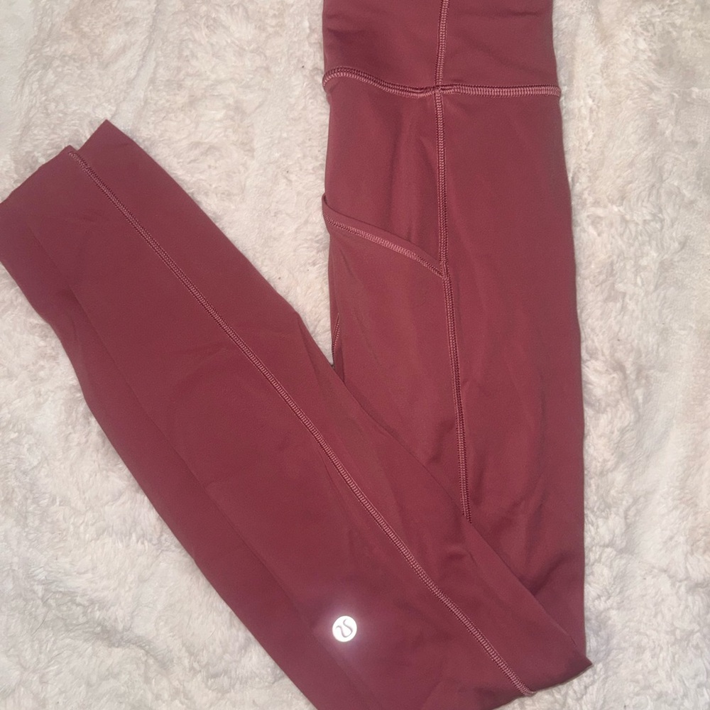 lululemon athletica Wine Red Sculpt High-Rise Leggings